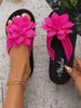 Women's Flip Flops, European And American Style, Fashionable, Comfortable, Lightweight, Beach Sandals, Casual Floral Slippers For Home Women